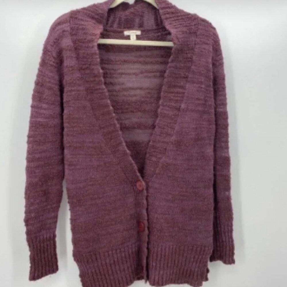 Caslon textured long line wool blend cardigan S